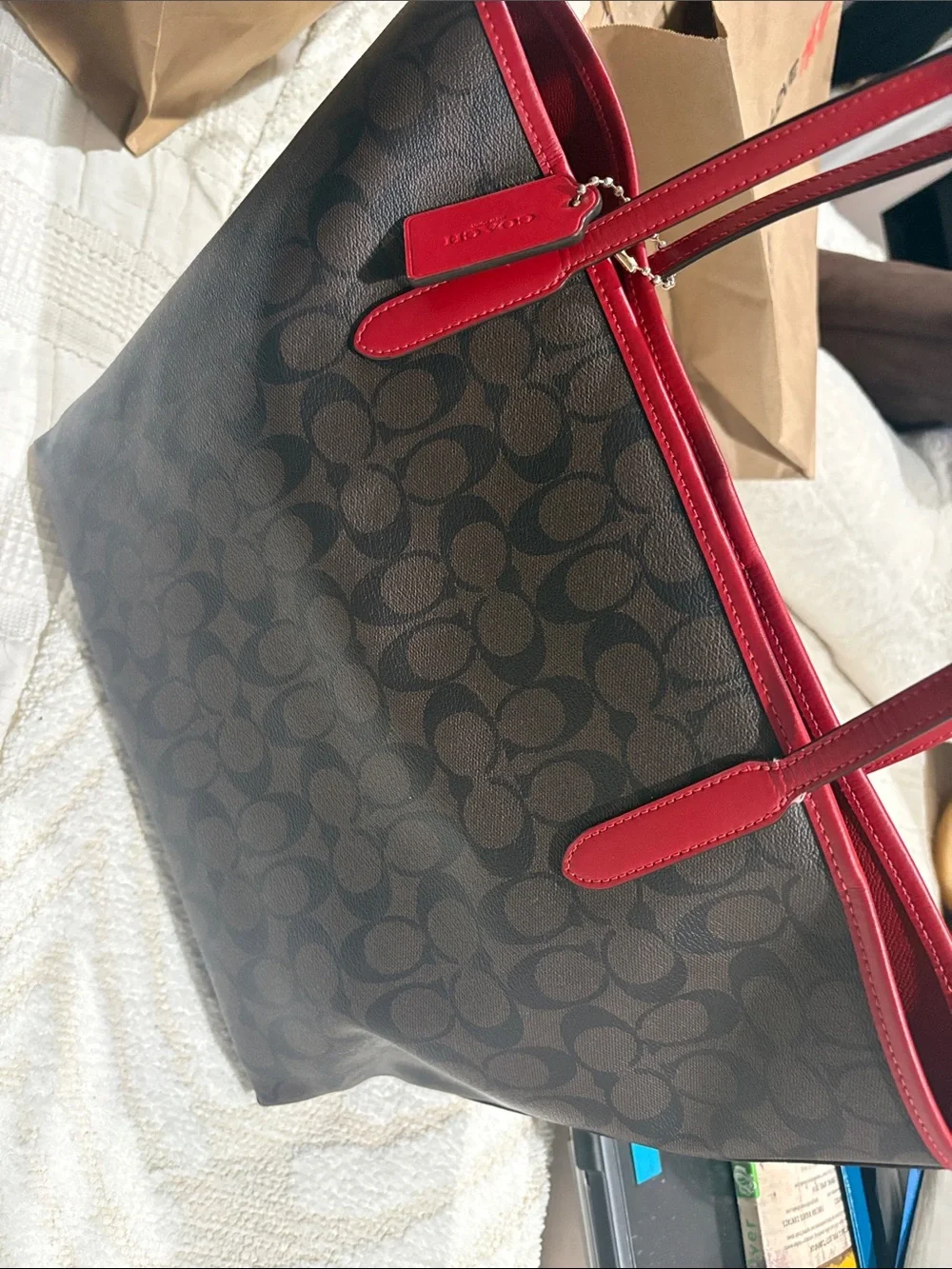 Coach tote brown